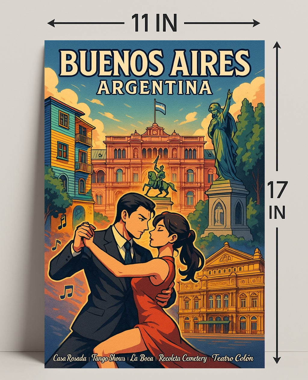 Buenos Aires Cultural Tapestry Poster PosterGoat