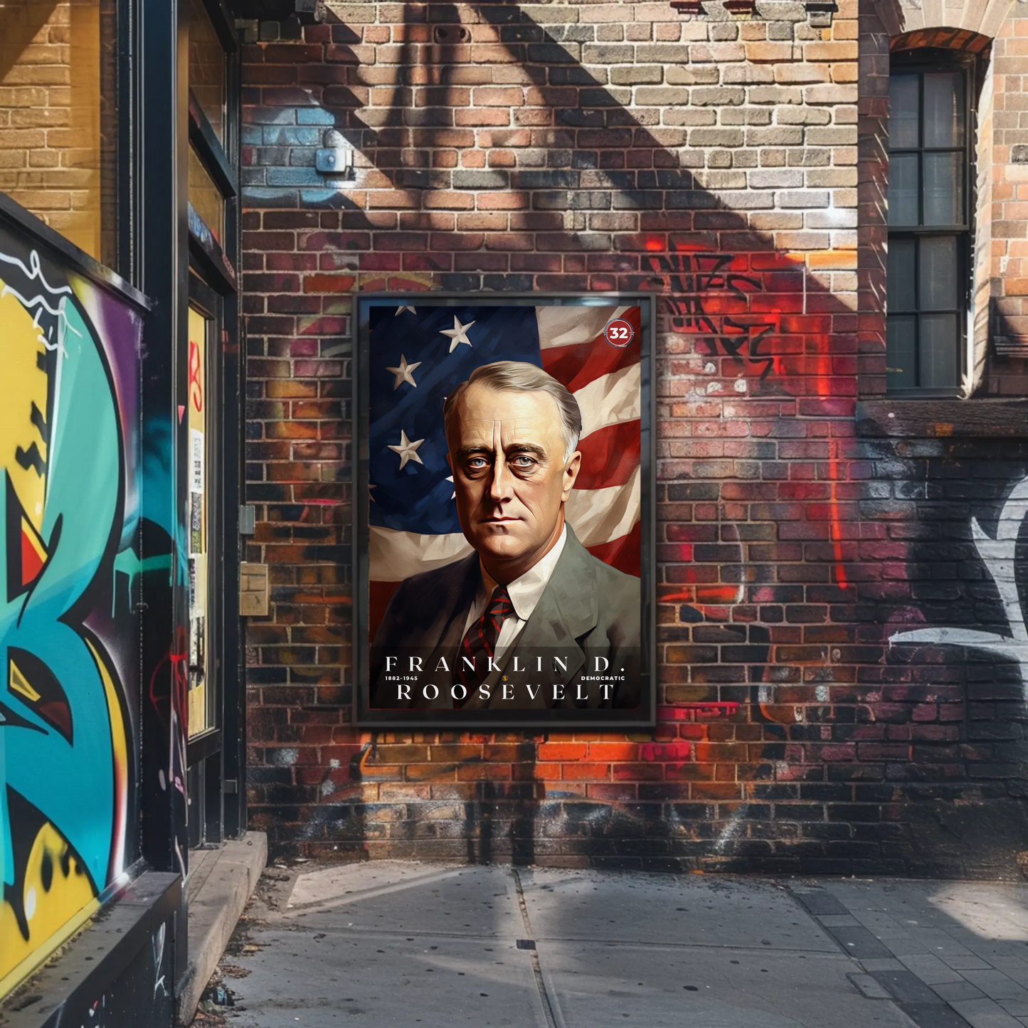 Franklin Roosevelt 32nd President Of The United States Portrait