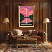 Washington Monument at Sunset Poster