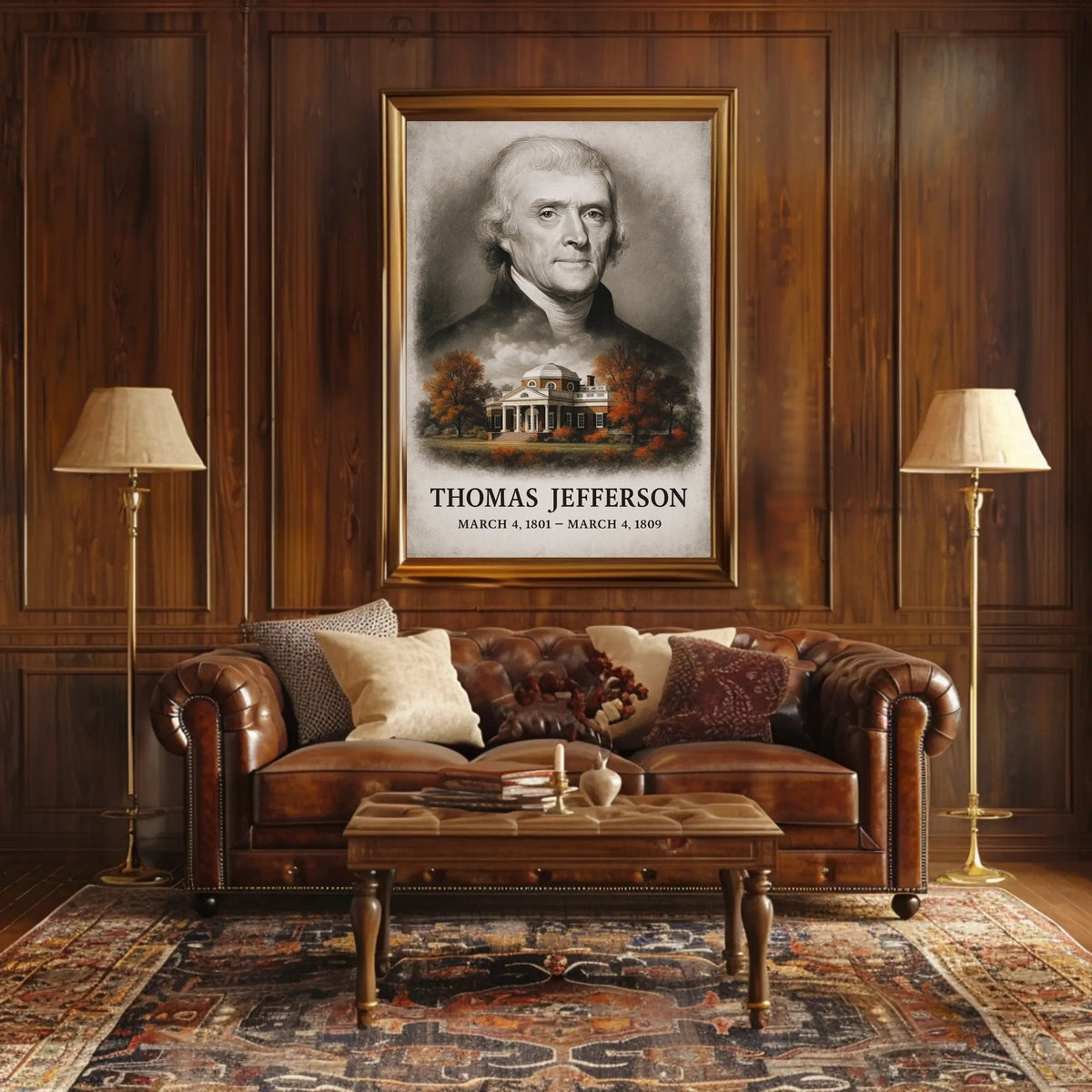 Thomas Jefferson 3rd President of the United States Reflections Poster