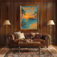 Naples, Florida Where Gulf Breezes and Golden Sands Meet Poster