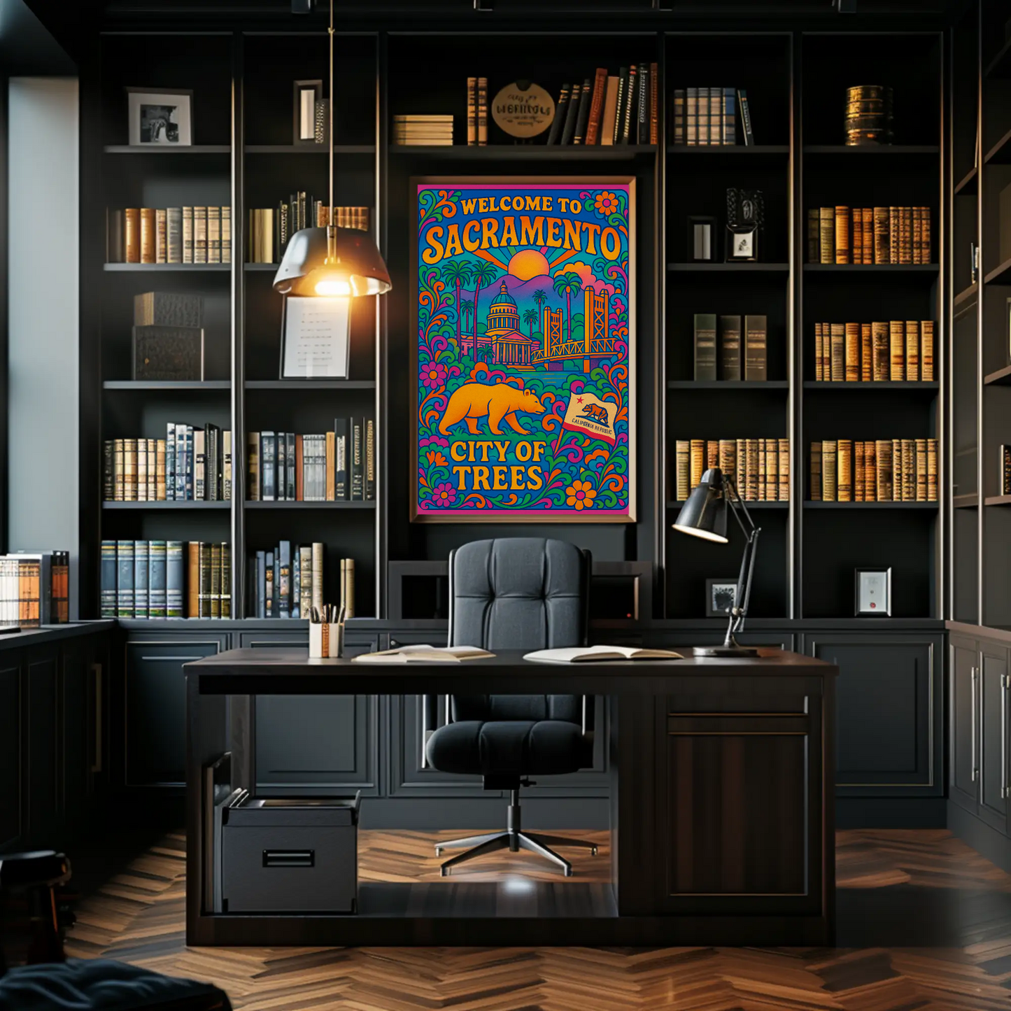 Sacramento City Of Trees Travel Poster