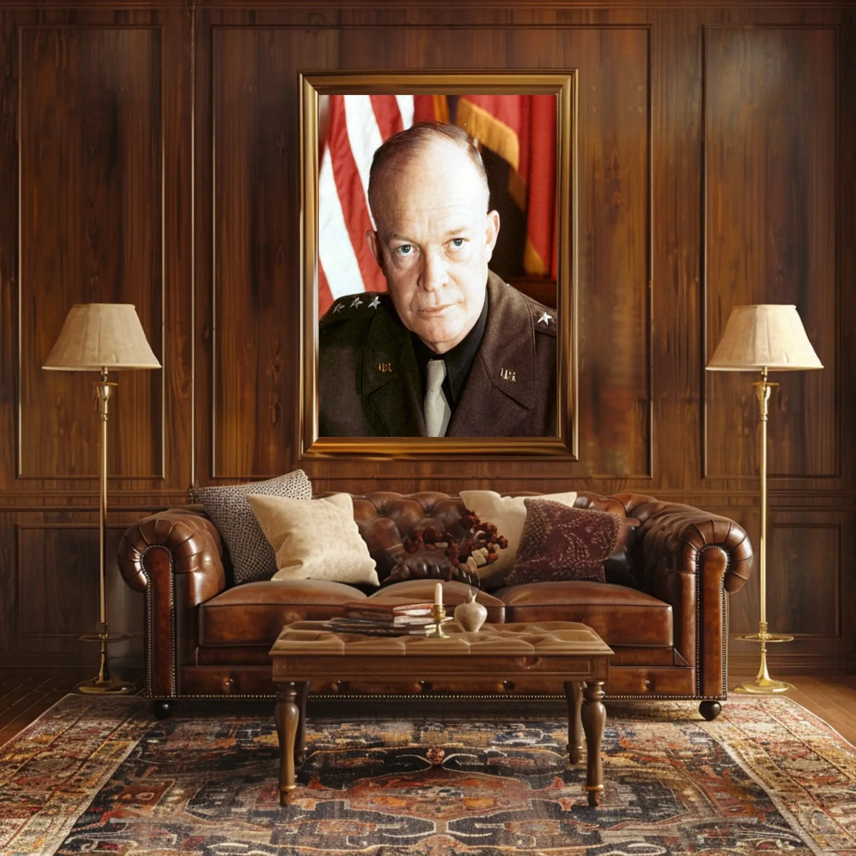 Wartime General Eisenhower Portrait Poster