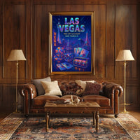Las Vegas Neon Poster City Of Lights For Home Decor
