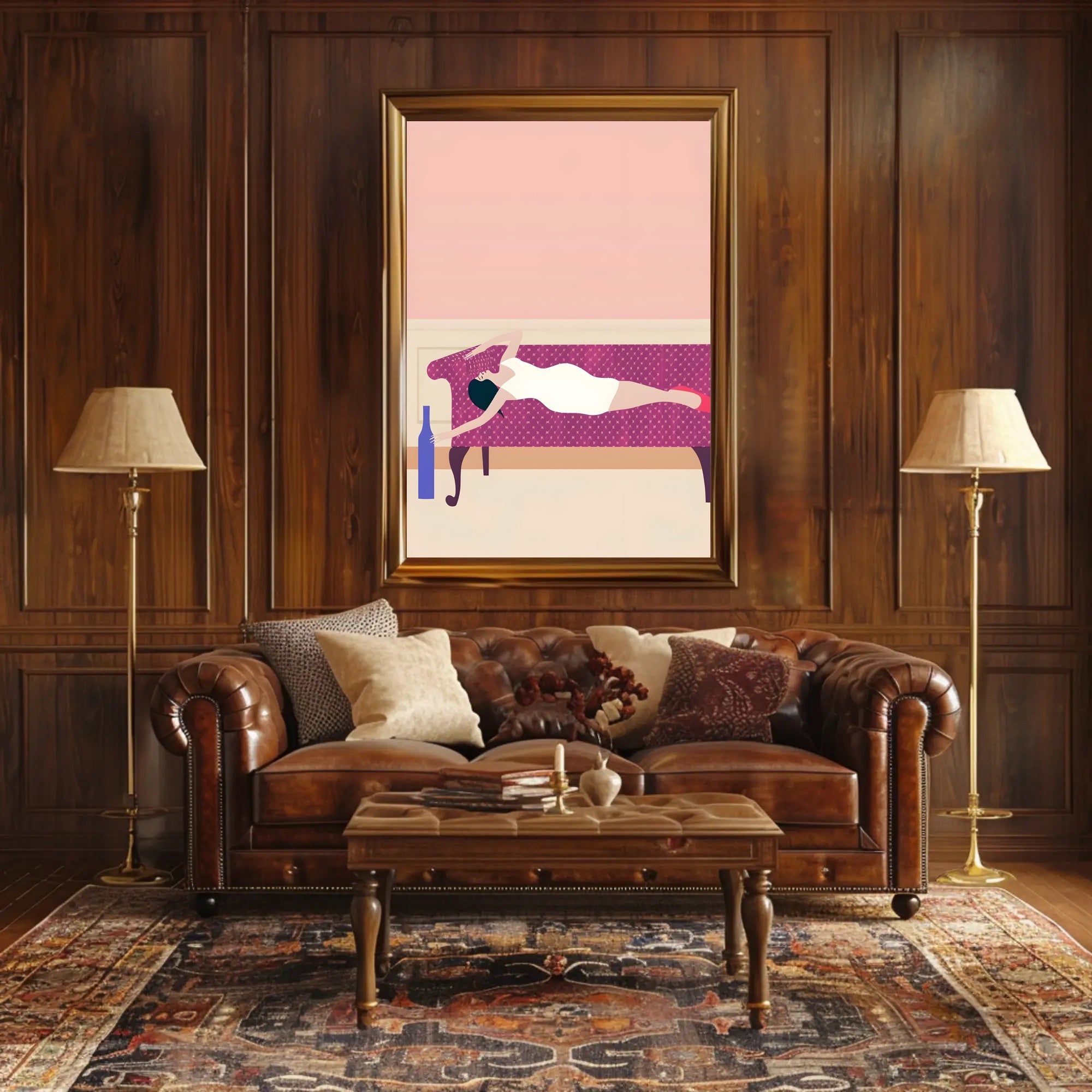 Reclined Elegance Poster