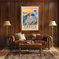 Santorini Sunset Poster