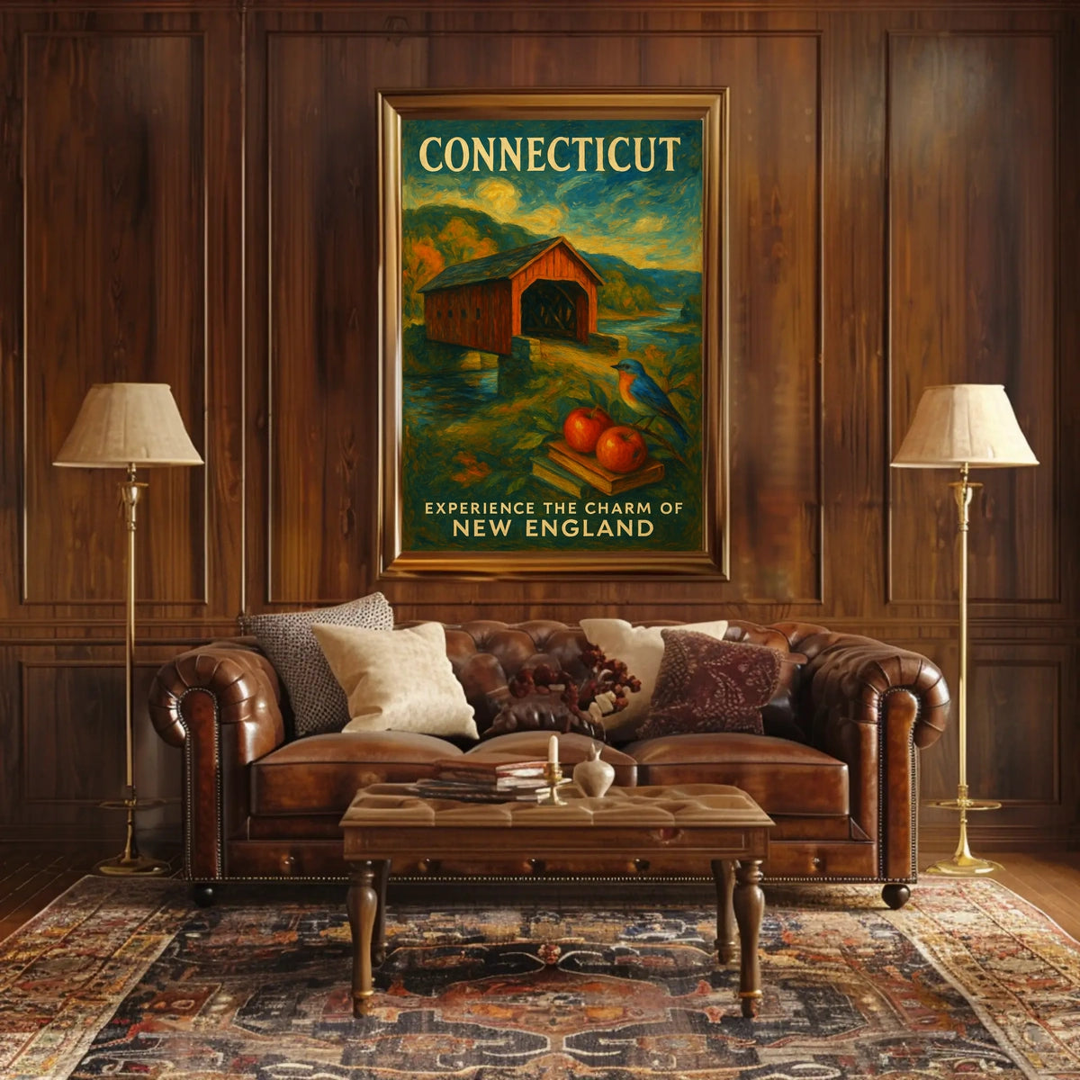 Connecticut Poster Discover The Beauty Rustic Americana Fans
