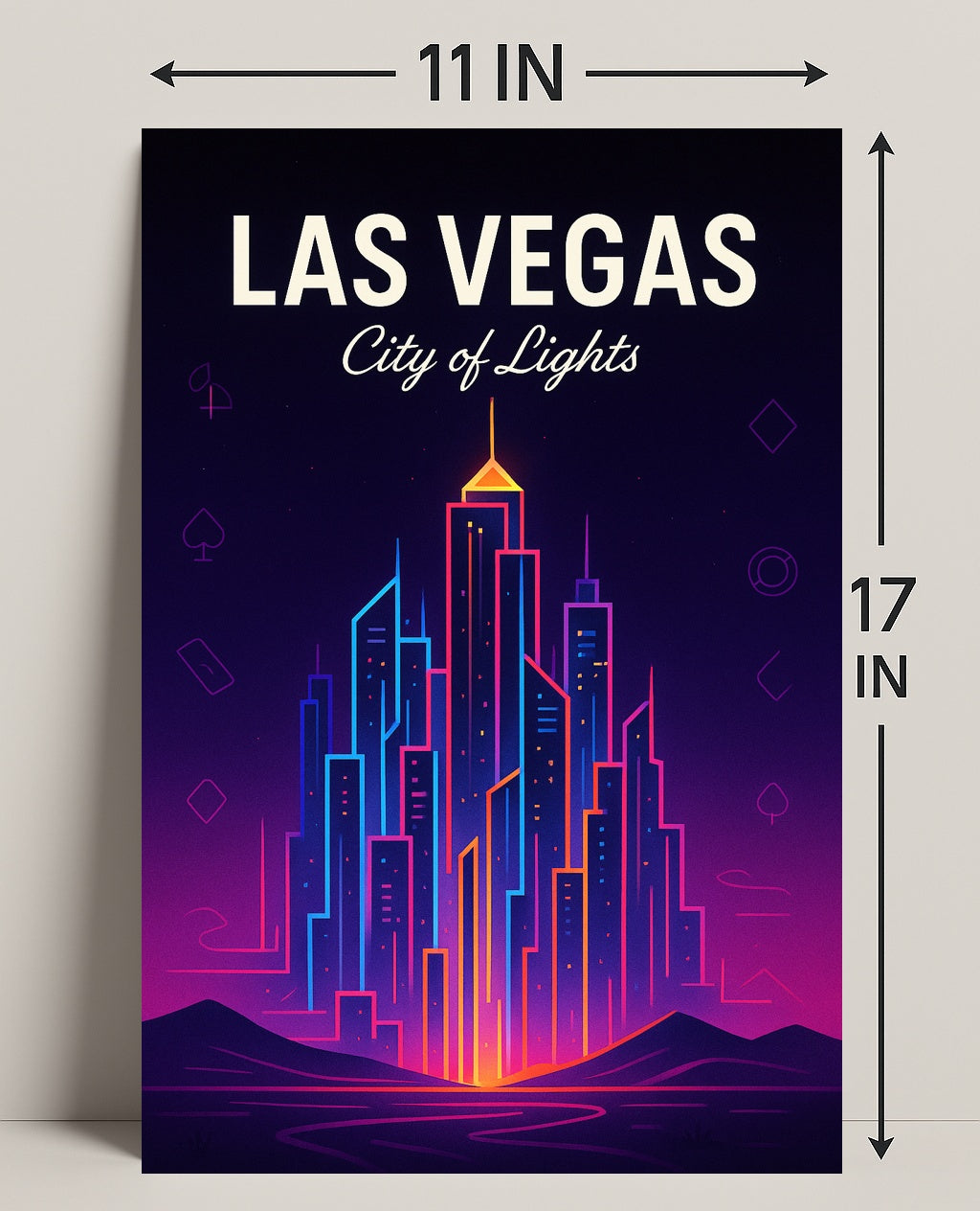 Las Vegas City of Lights Poster PosterGoat