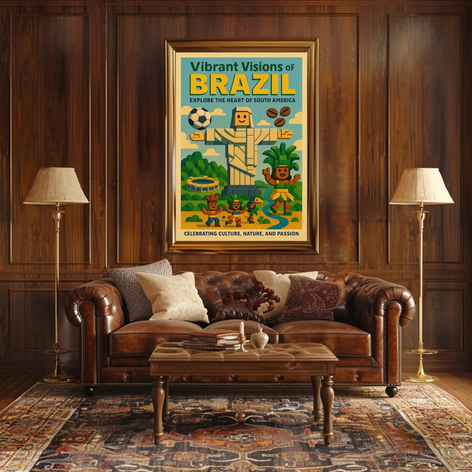 Vibrant Visions Of Brazil Poster