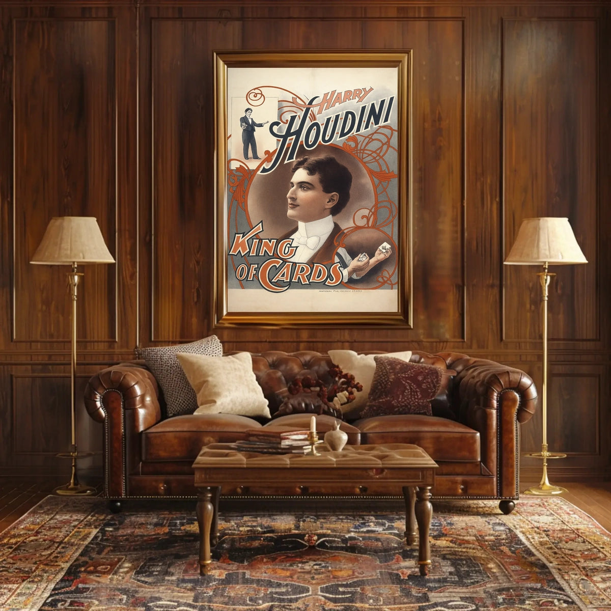 Harry Houdini King Of Cards Poster