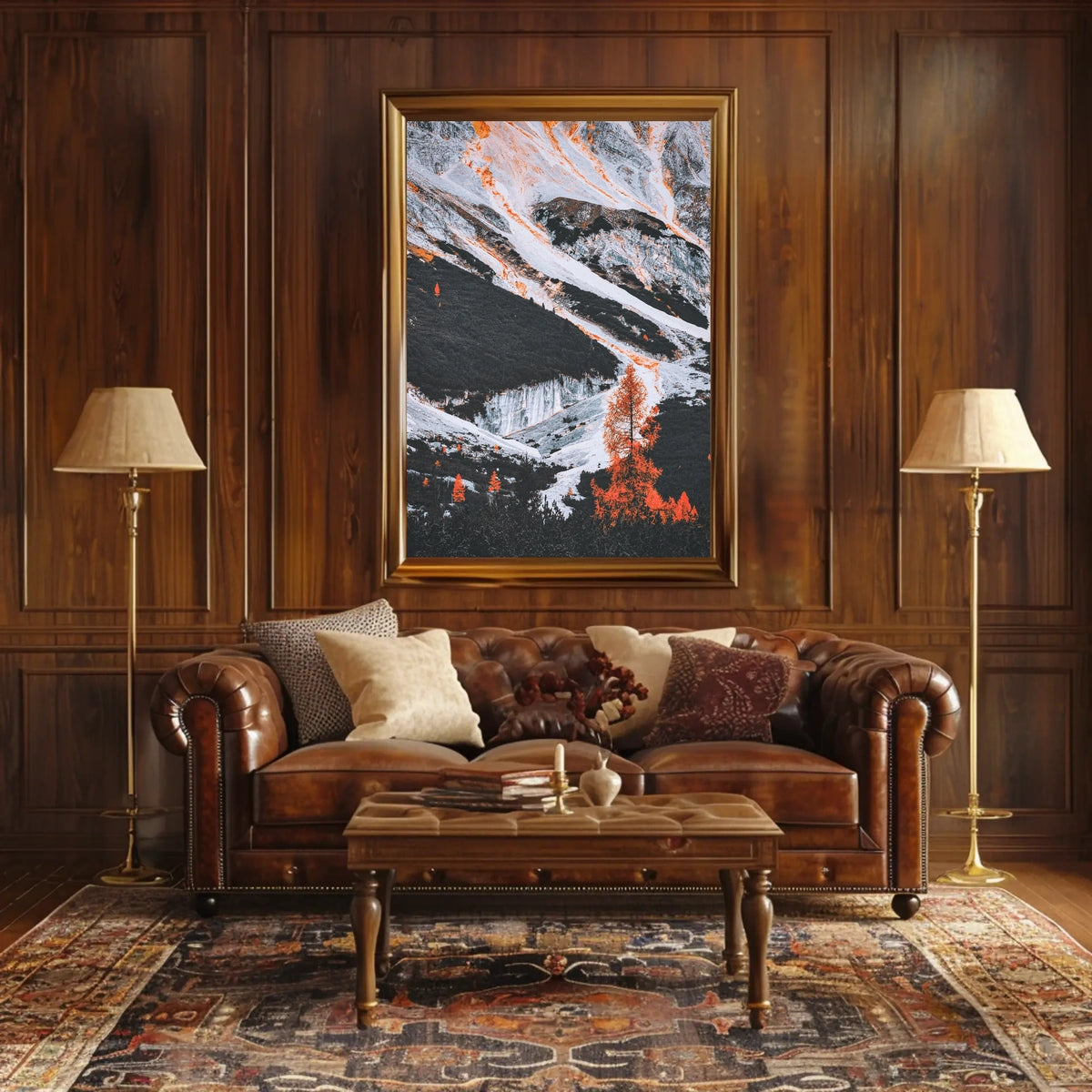 Majestic Surreal Mountain Landscape Art Poster