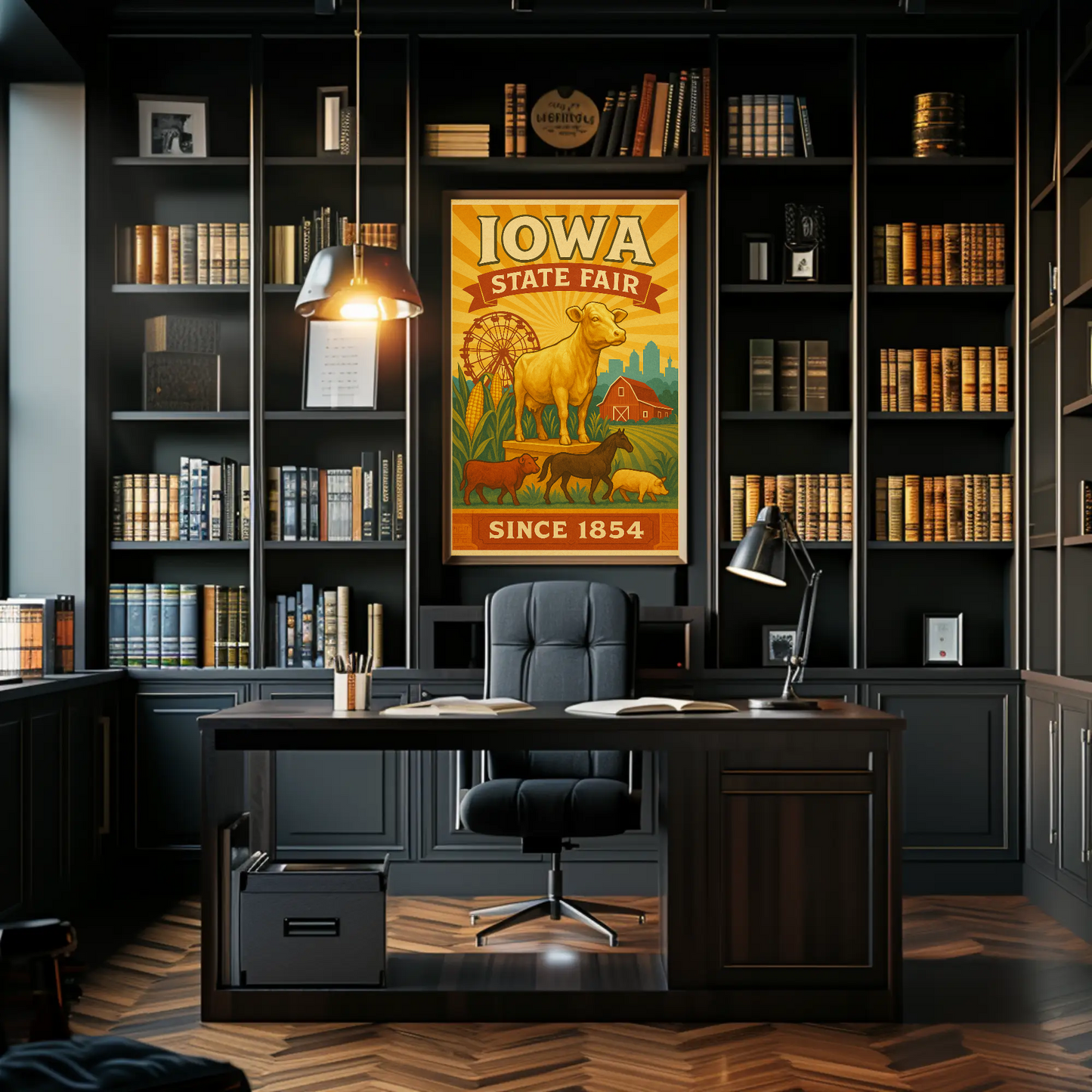 Iowa State Fair Livestock Agriculture Celebration Travel Poster