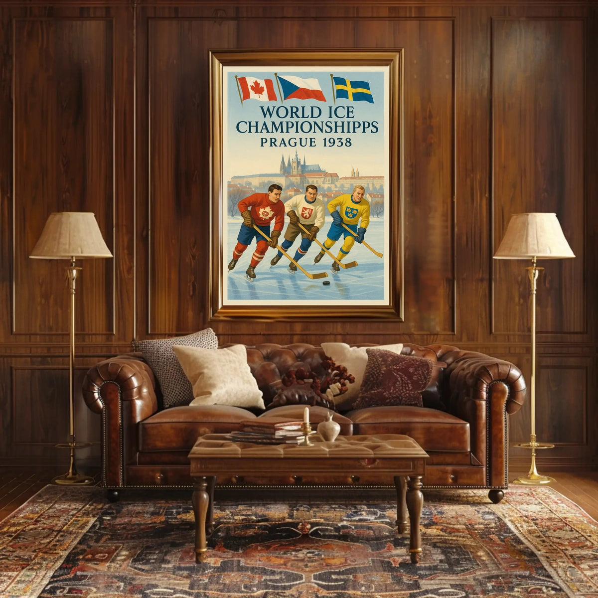 World Ice Championships Prague 1938 Poster