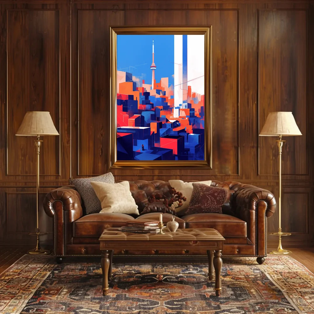 Toronto Abstract Cityscape Modern Art Poster