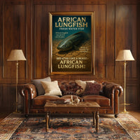 African Lungfish Mastery: Educational Animal Poster