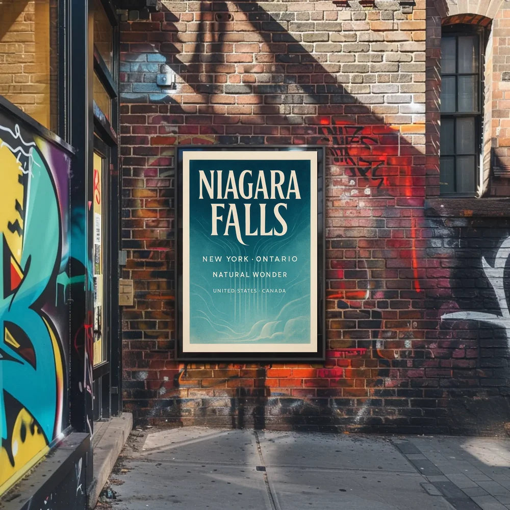 Niagara Falls Vintage Travel Art Poster PosterGoat