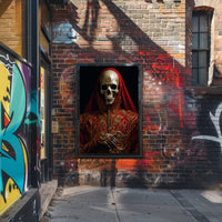 Regal Elegance In Red And Gold Poster PosterGoat