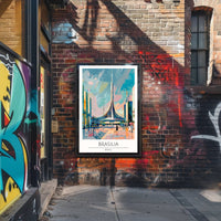 Brasília Illustrated Poster PosterGoat