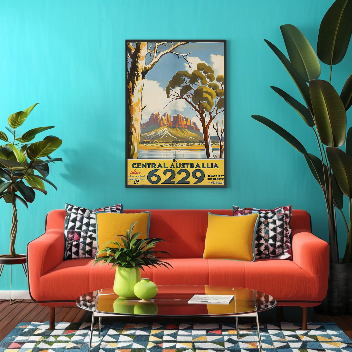 Vintage Travel Poster - Central Australia Outback