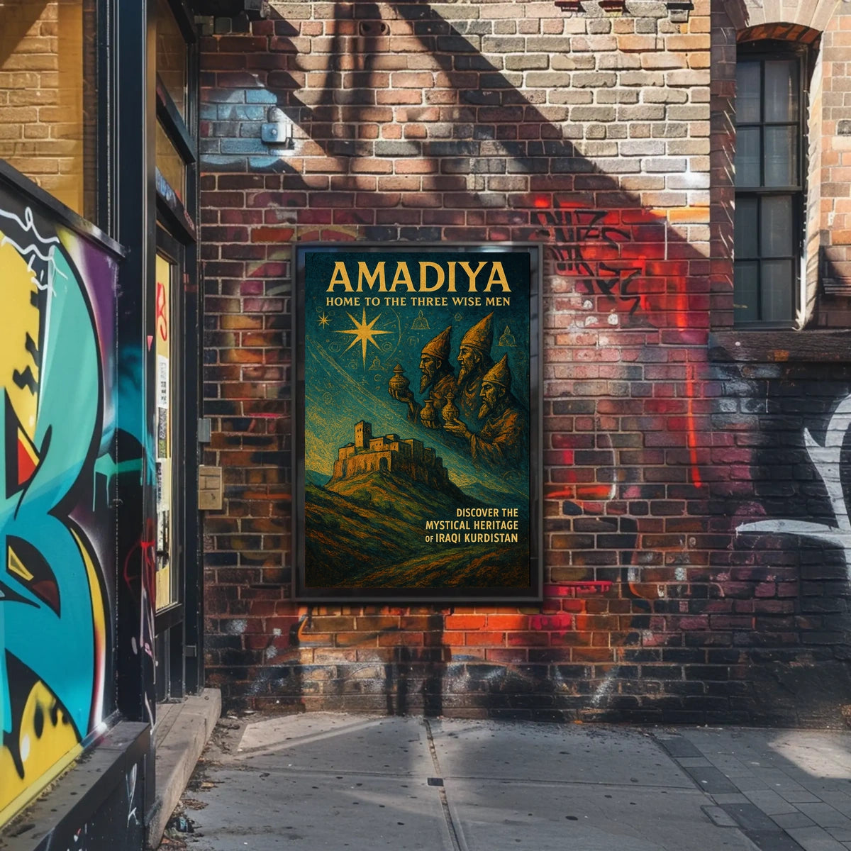 Amadiya Home to the Three Wise Men Poster