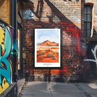 Sossusvlei Namibia Desert Watercolor Travel Poster PosterGoat