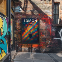 Edison New Jersey Scenic Minimalist Typography Poster