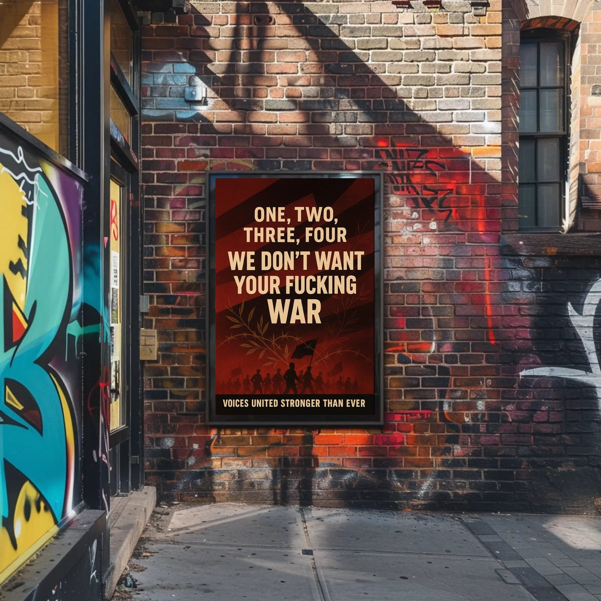 Voices United Against War Poster