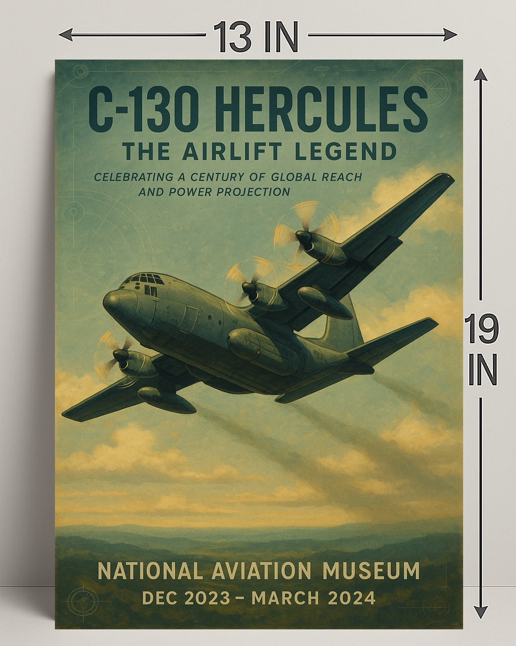 C-130 Hercules Airlift Legend Poster PosterGoat