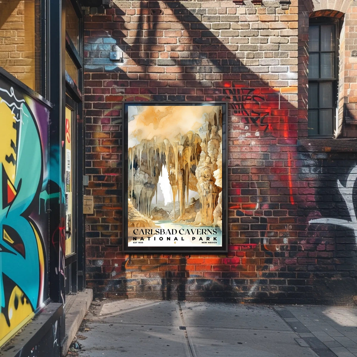 Carlsbad Caverns Watercolor Wall Art Poster