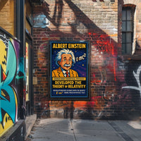 Einstein Relativity Vintage Science Educational Poster