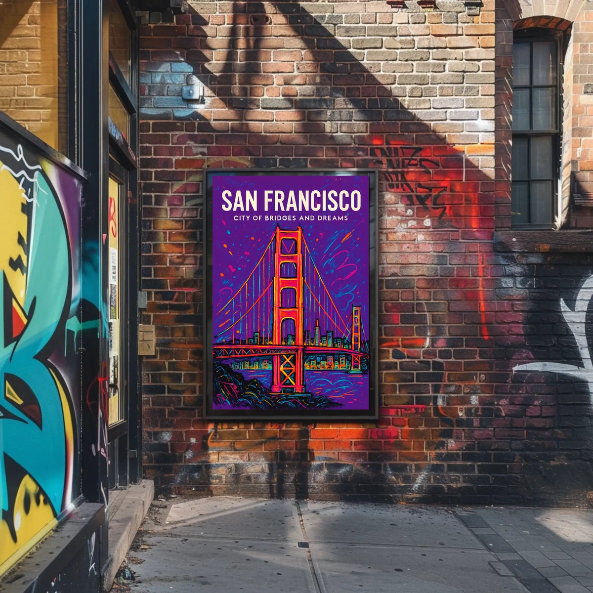 San Francisco City of Bridges and Dreams Poster