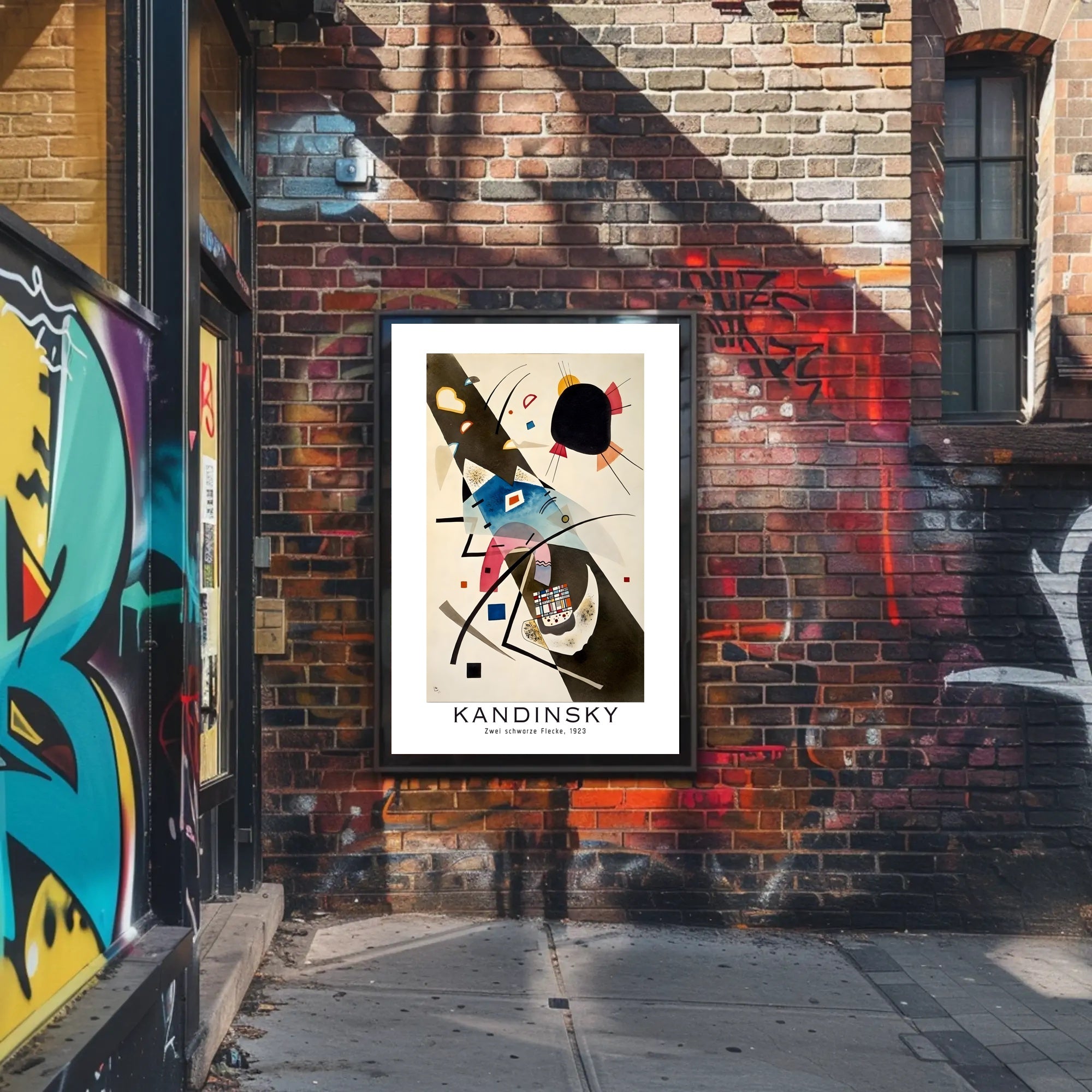 Kandinsky Zwei schwarze Flecke 1923 Poster