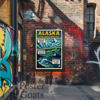 Alaska Adventure Vintage Travel Retro Travel Poster