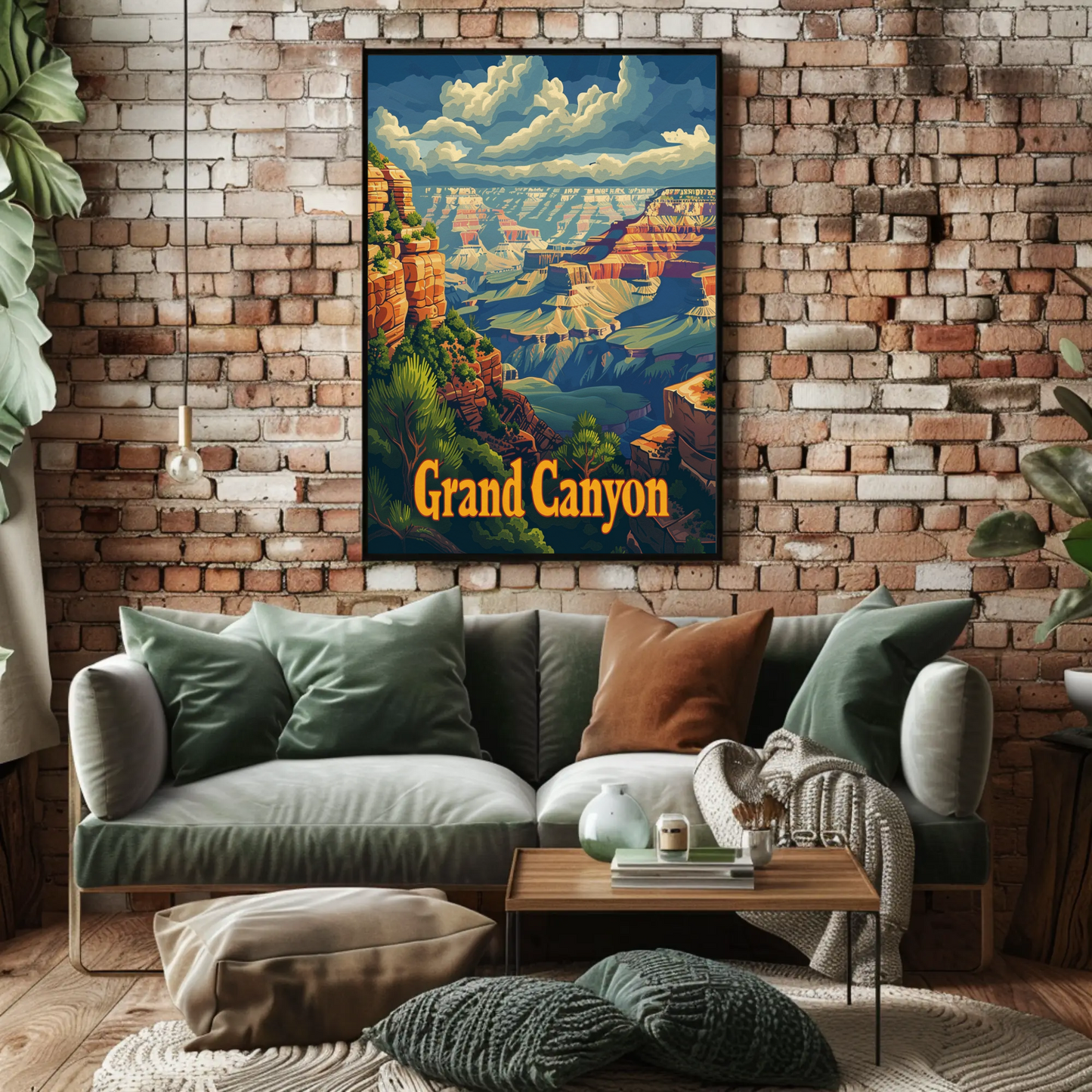 Grand Canyon Overlook Sunset View Travel Poster