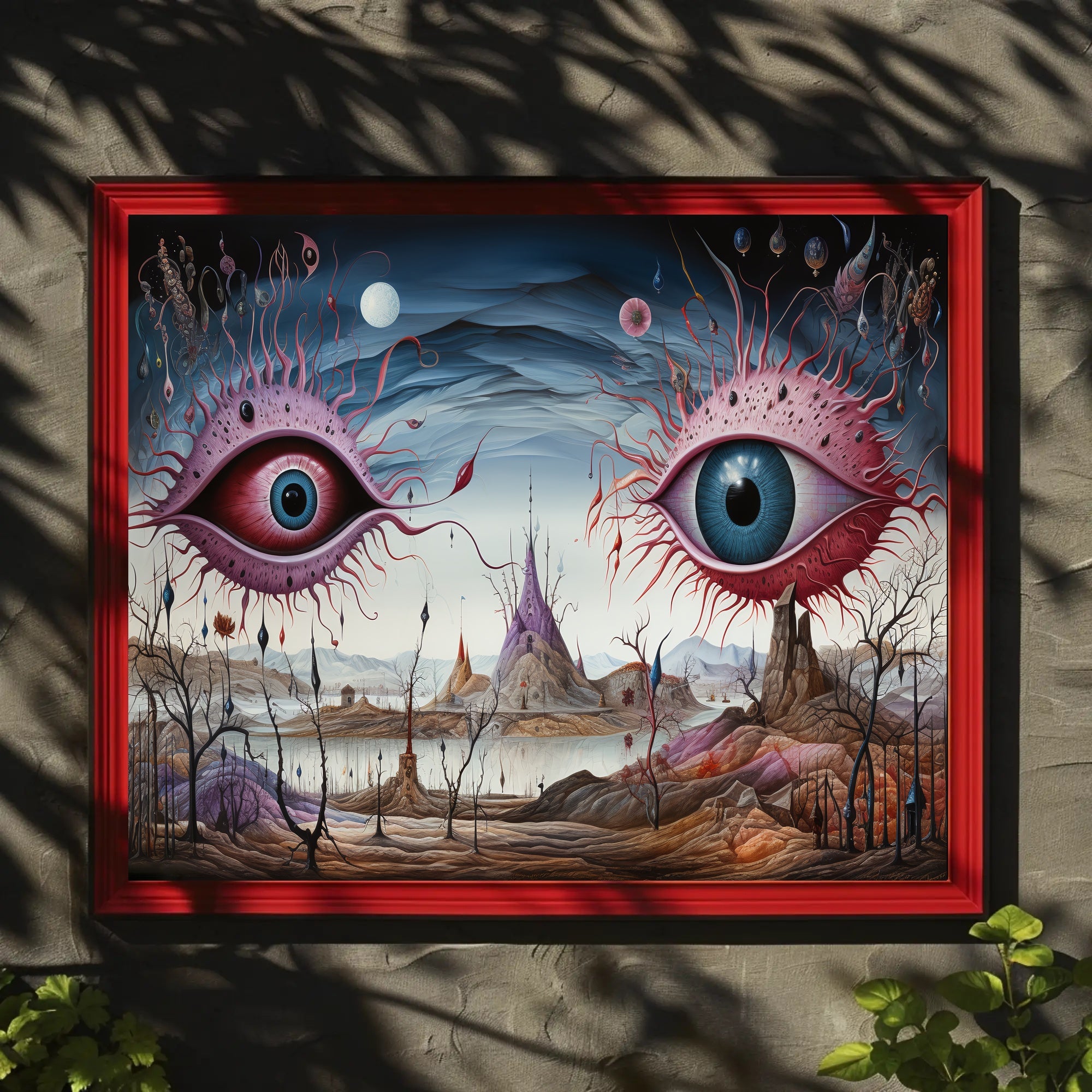 Surreal Dreamscape Eyes: Artistic Poster