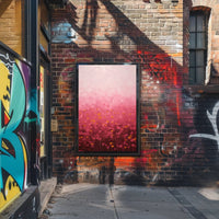 Abstract Pink Landscape Poster Modern Wall Art