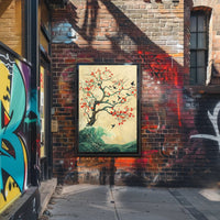 Tranquil Tree and Sea Harmony Art Poster PosterGoat