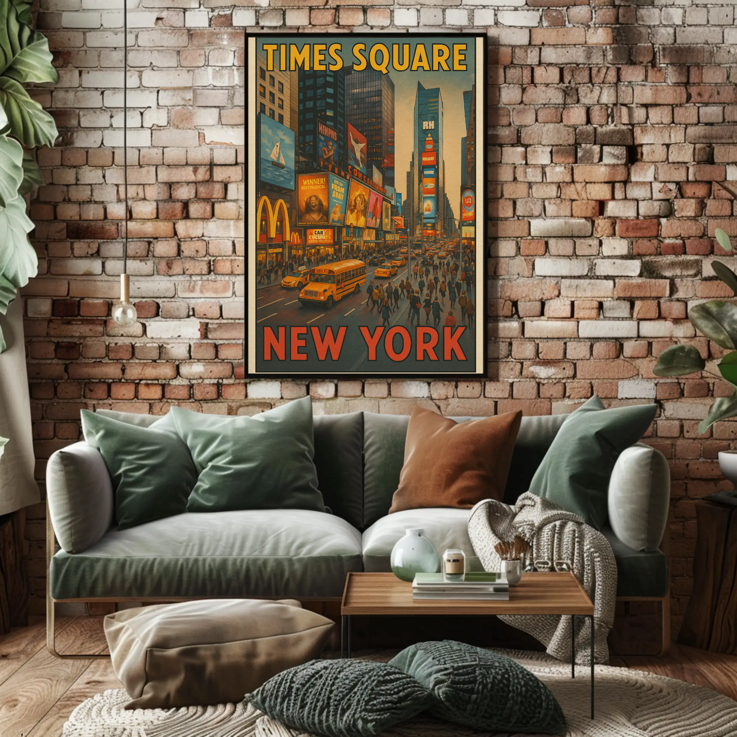 Times Square New York City Travel Poster