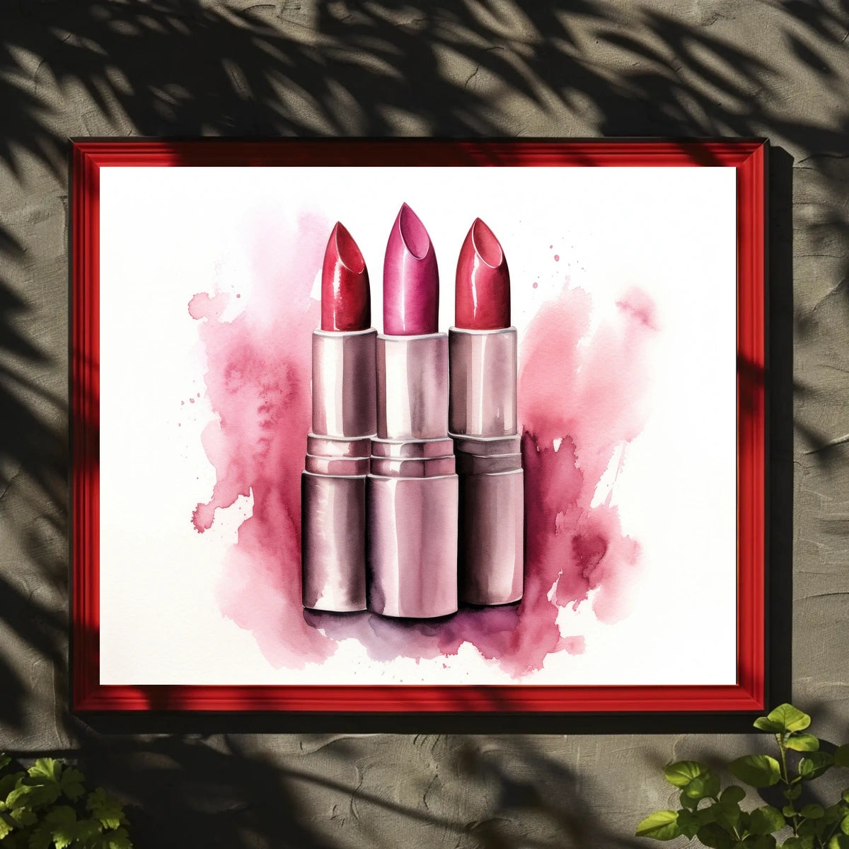 Lipstick Trio – A Splash of Color Poster