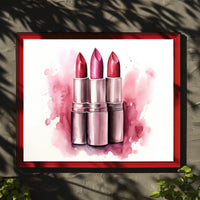 Lipstick Trio – A Splash of Color Poster