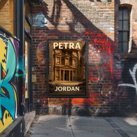 Petra Treasury Cultural Heritage Photorealism Travel Poster