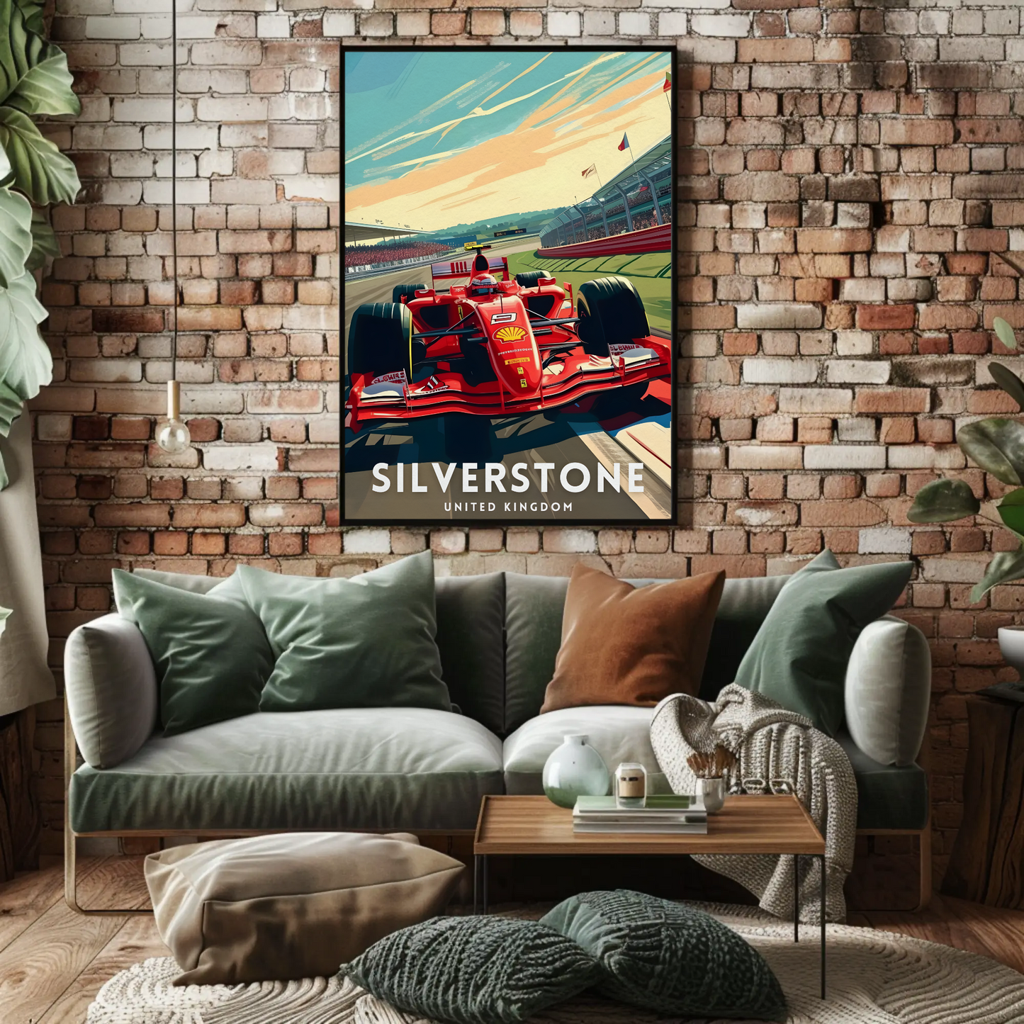 Silverstone Formula One Racing Travel Poster