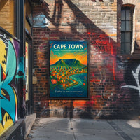 Cape Town Table Mountain Travel Poster