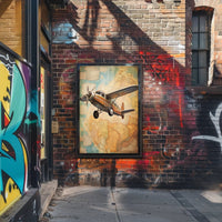 Vintage Aviation Adventure Poster