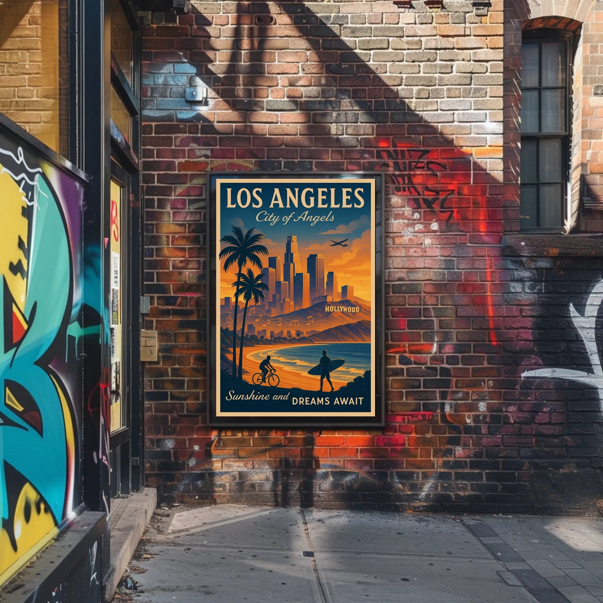 Los Angeles Dreams Vintage Travel Poster