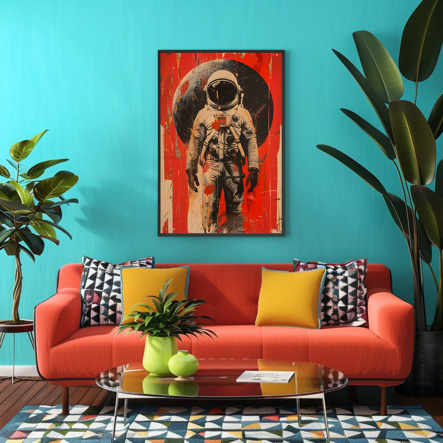 Vintage Travel Poster - Astronaut Space Art