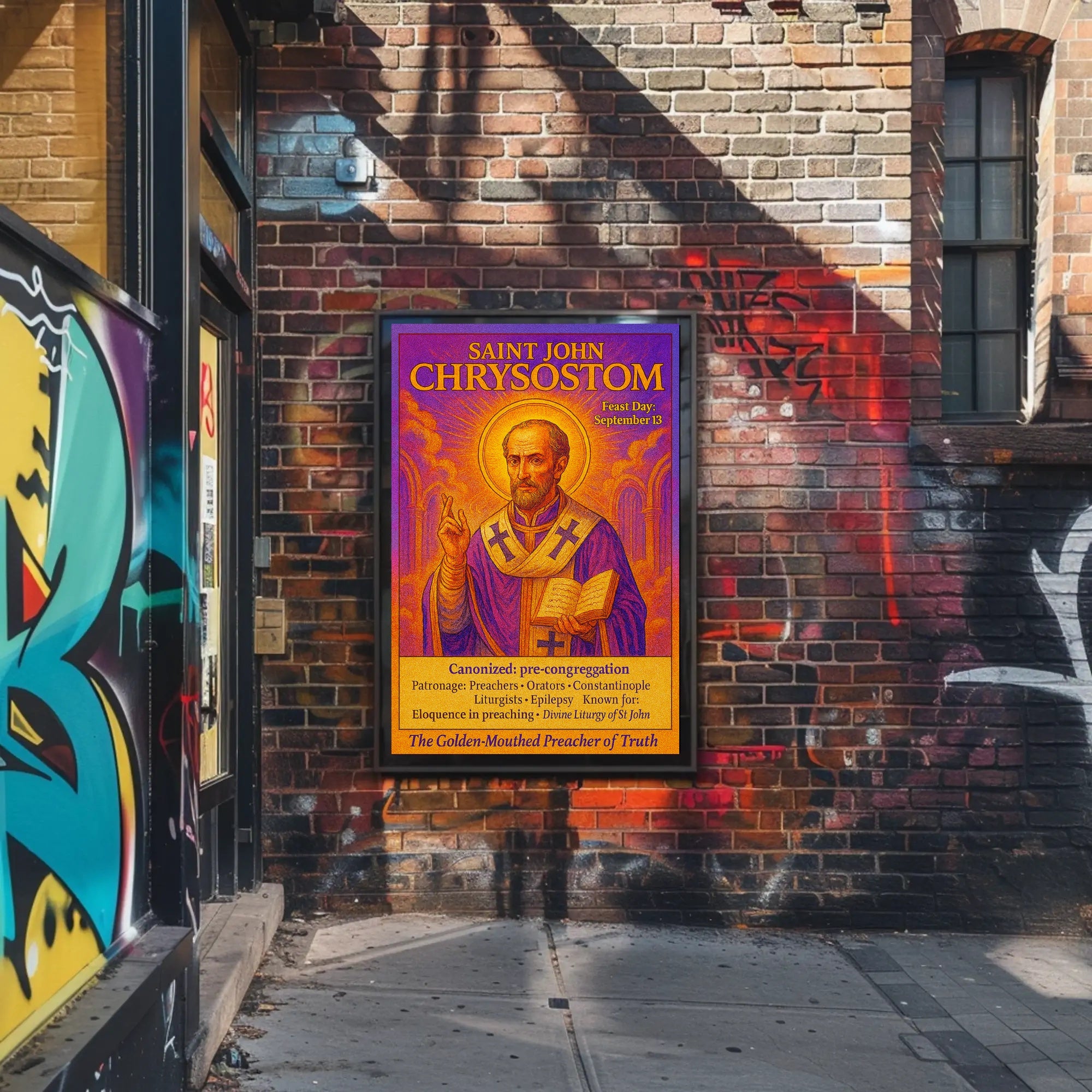 Saint John Chrysostom The Golden-Mouthed Preacher Poster PosterGoat