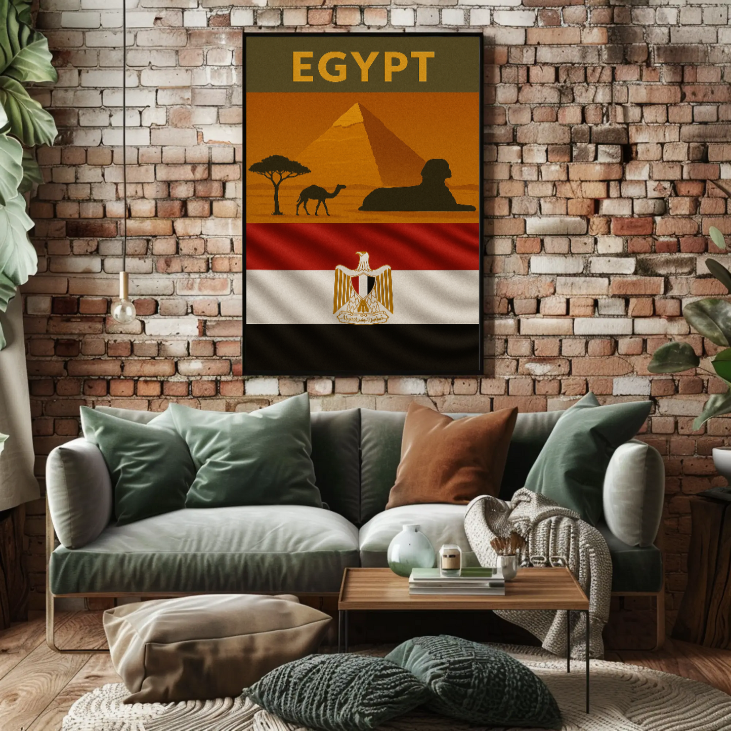 Egyptian Landscapes Vintage Travel Art Print Travel Poster