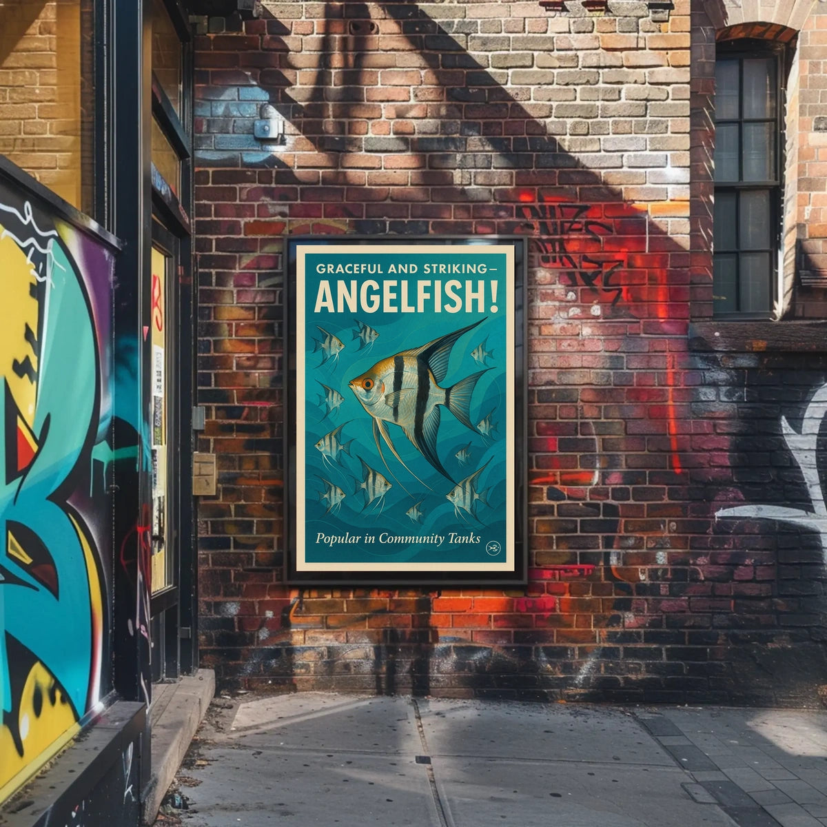 Graceful and Striking Angelfish Poster