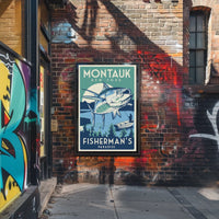 Montauk Fisherman’s Paradise Retro Travel Poster